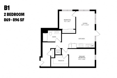 Two Bedroom C1 990 SF - The Ballard Independent